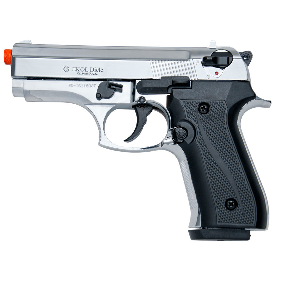 VCougar 8000 Front Firing Blank Gun - Dicle Chrome Finish - Tophatter's Army Products & Self Defense Collectible Weapons - Tophatter Daily Deals